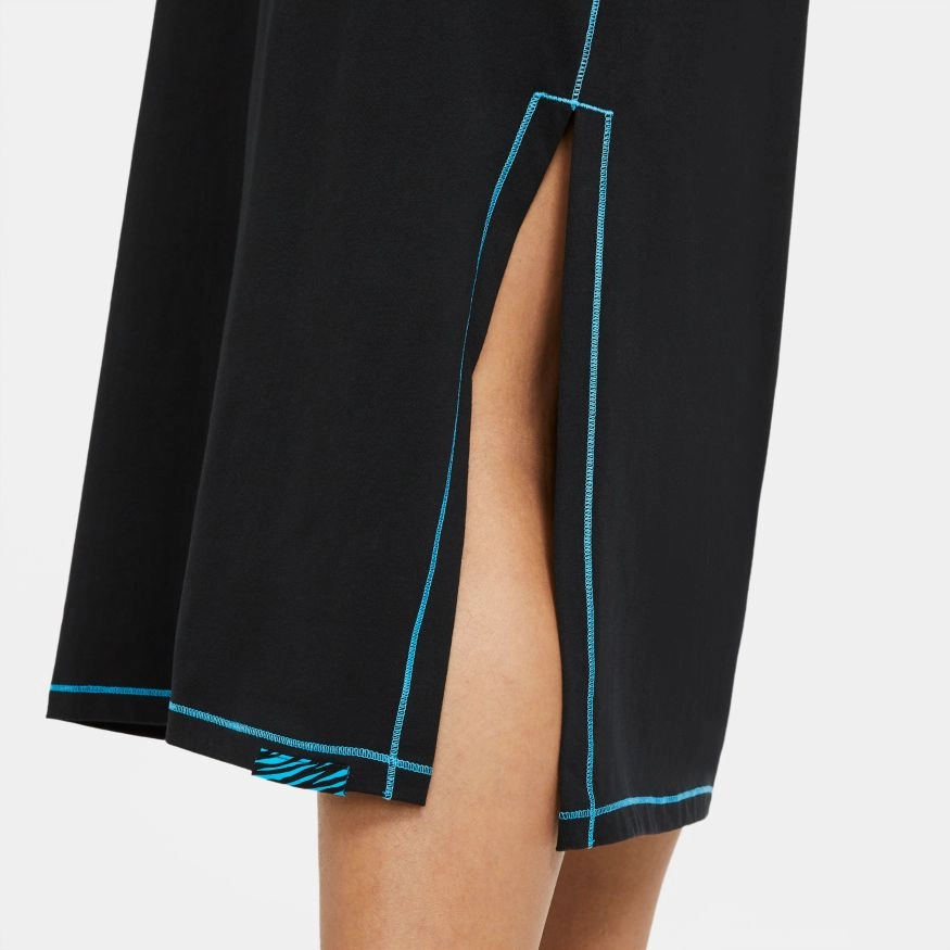 W NSW ICON CLASH MAXI DRESS BLK/CHLORINE BLUE