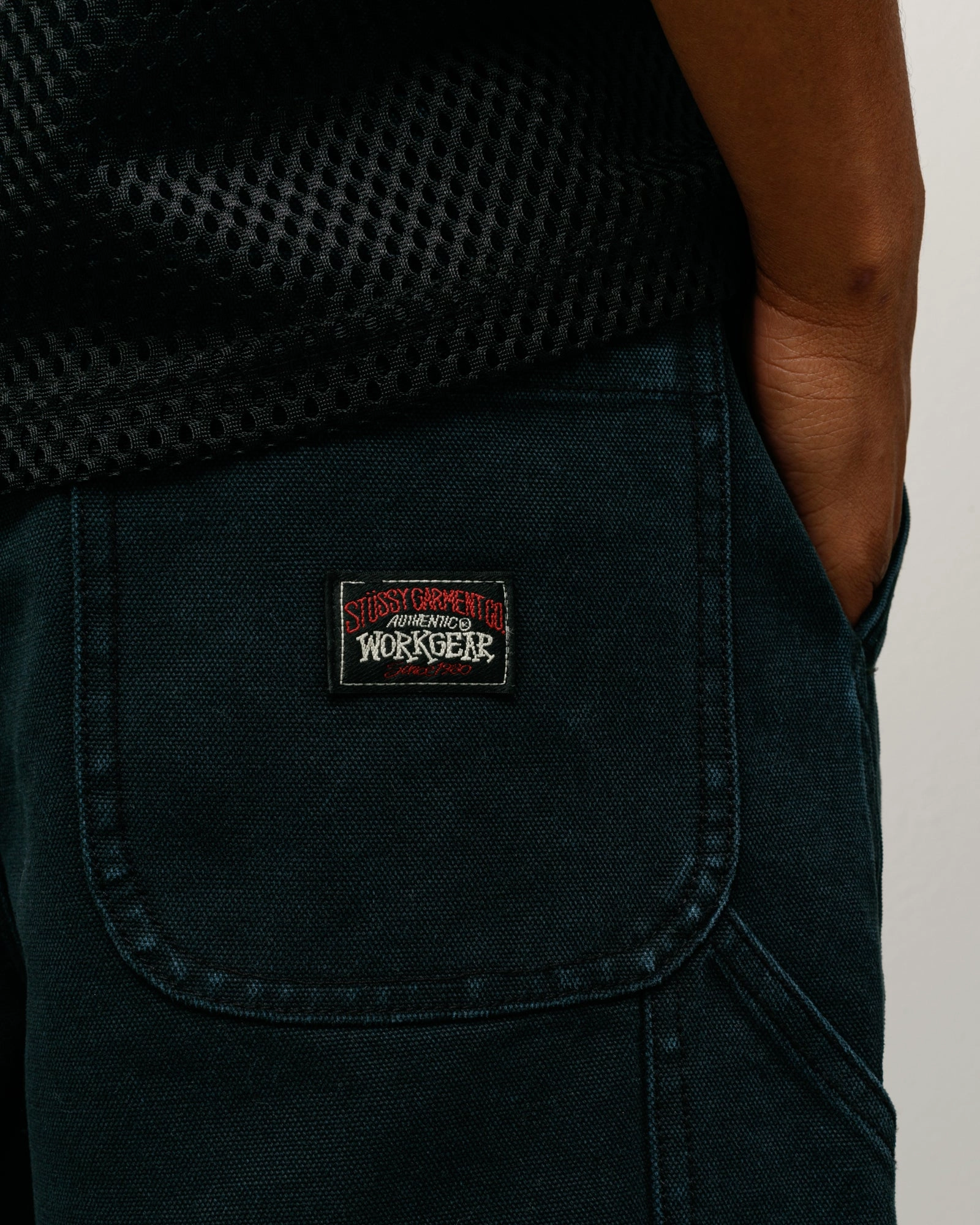 WASHED CANVAS WORK SHORT