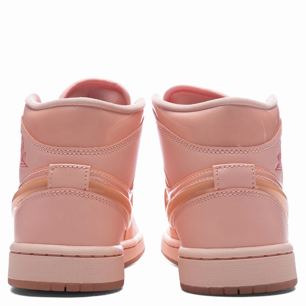 Women's Air Jordan 1 Mid 'Patent Valentines Day' - Washed Coral/Pink Salt