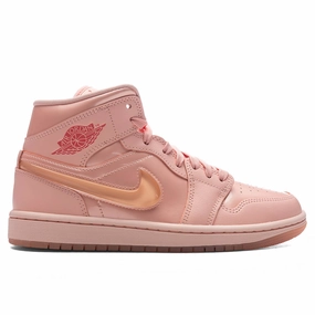 Women's Air Jordan 1 Mid 'Patent Valentines Day' - Washed Coral/Pink Salt