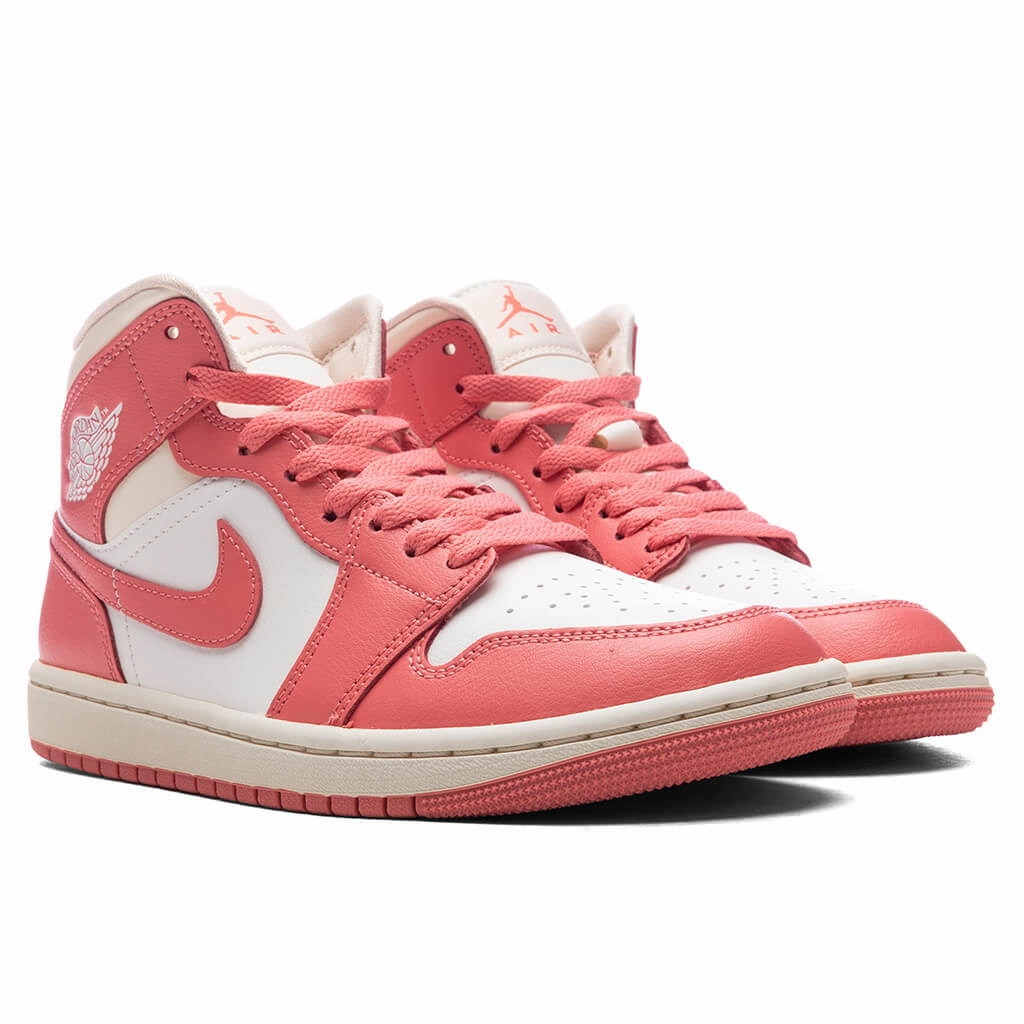 Women's Air Jordan 1 Mid - Sail/Pink Salt/Guava Ice/Muslin