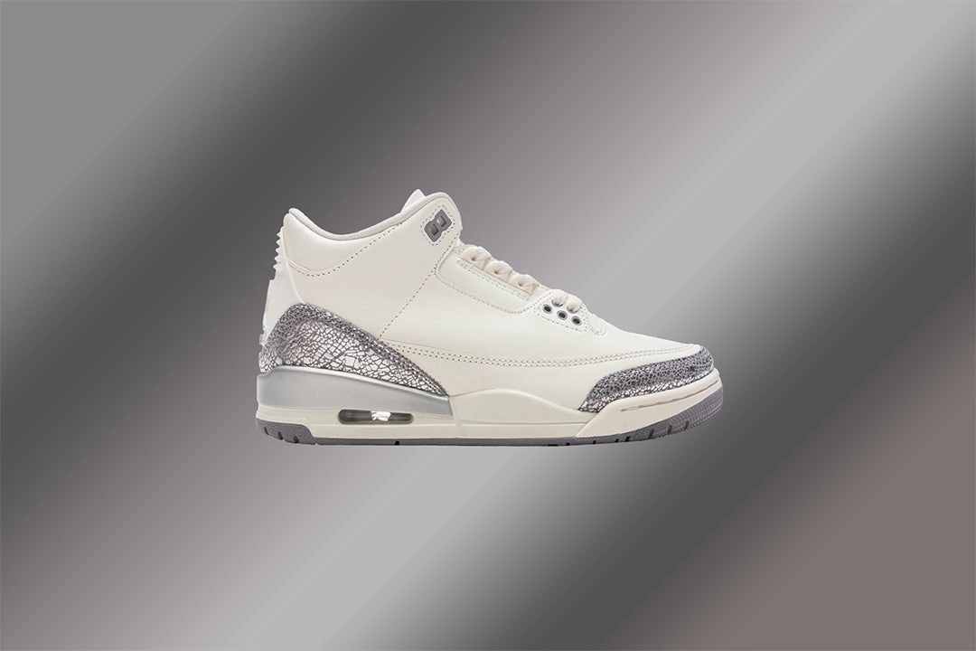 Women's Air Jordan 3 Retro - Sail/Cement Grey/Metallic Silver