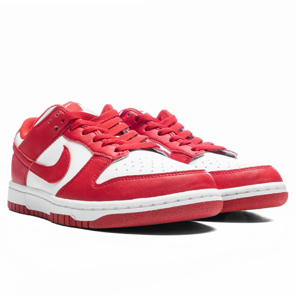Women's Dunk Low - White/University Red