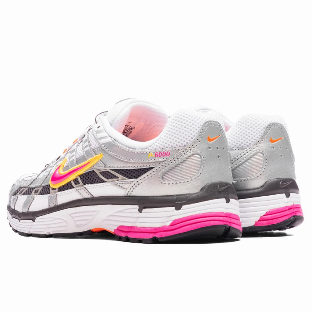 Women's P-6000 - White/Laser Fuchsia/Metallic Platinum