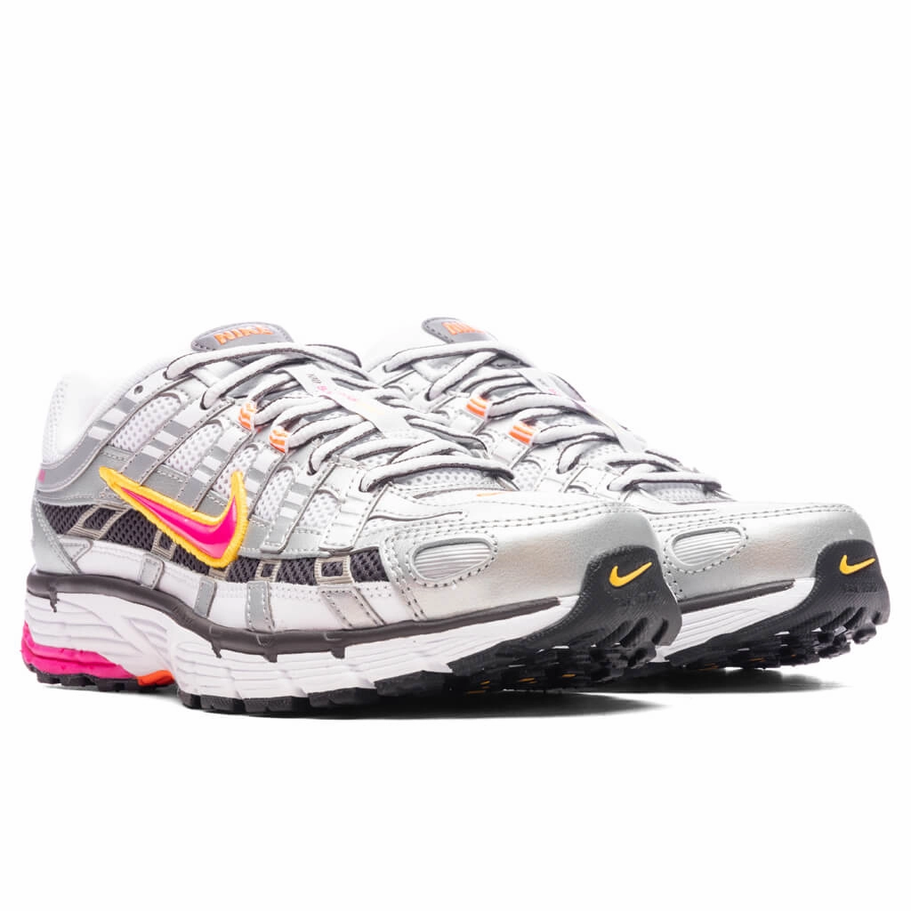Women's P-6000 - White/Laser Fuchsia/Metallic Platinum