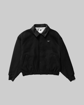 WOOL VARSITY JACKET BLACK
