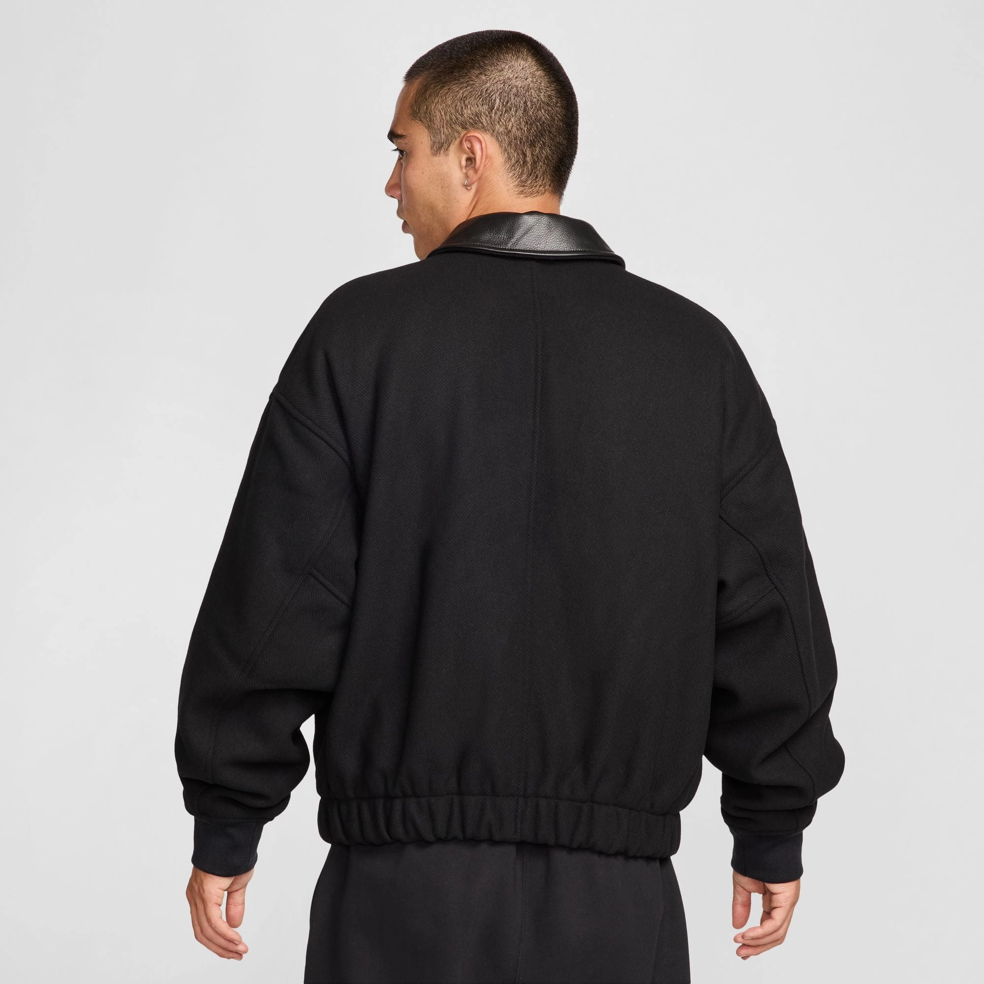 WOOL VARSITY JACKET BLACK