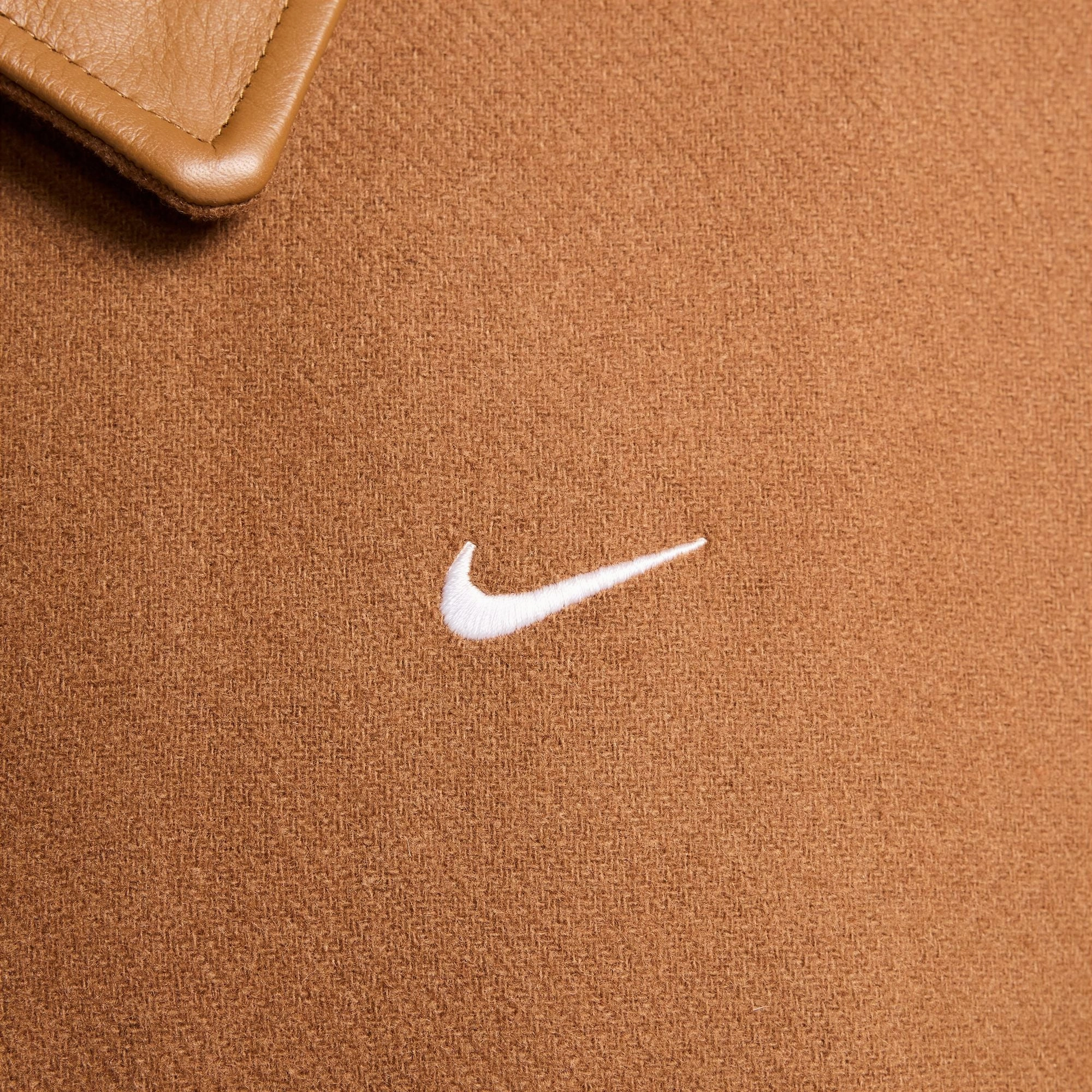 WOOL VARSITY JACKET LT BRITISH TAN
